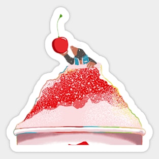 Cherry on ice Sticker